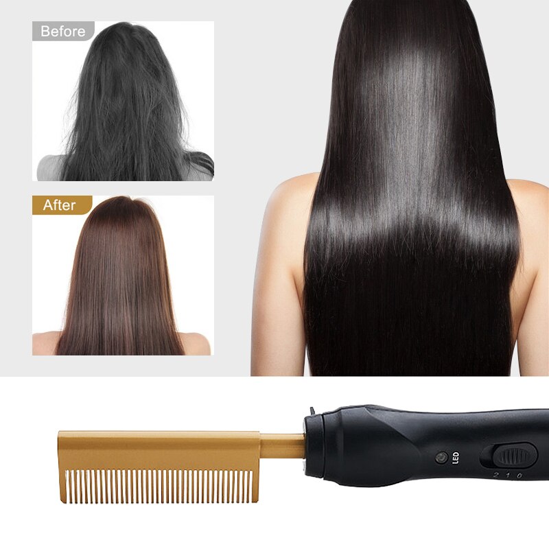 Plancha de pelo multifunción, plancha alisadora, calefacción en , cepillo, ondulación, rizador de pelo