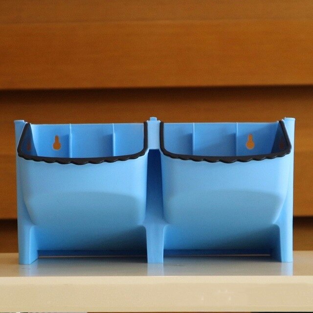 Wall Hanging Garden Planter Flower Pots Vertical Grow Vegetable Garden Room Wall Mount Hanging Box Planting Home Supplies: blue-flower pot