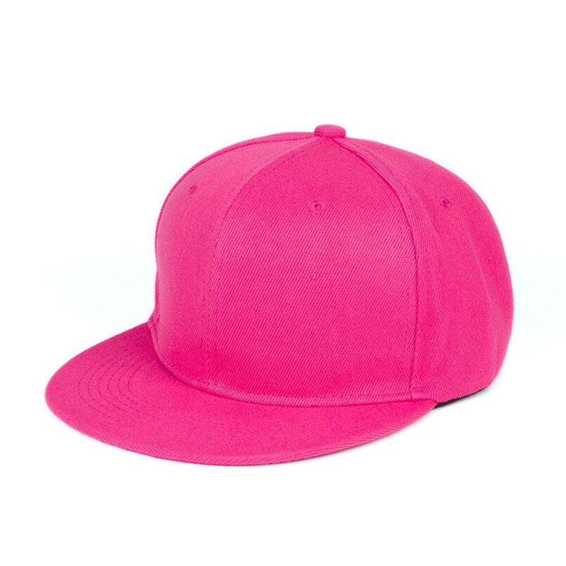 Unisex Baseball Caps Plain Snapback Hiphop Verstelbare Cap in Licht grijs Paars Bourgondië roze Groen Zwart 30SP25: Rose Rood