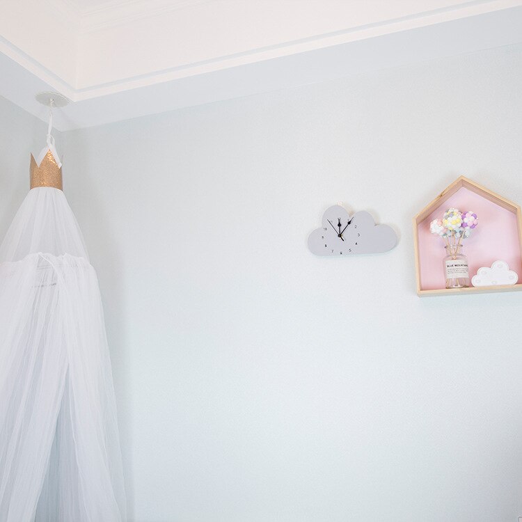 Chambre enfant bois nuage horloge pour bébé garçon fille chambre décoration Style nordique rose nuage horloges murales chambre d'enfants scandinavie décor