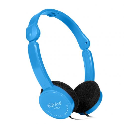 Intrekbare opvouwbare over-ear hoofdtelefoon met microfoon stereobas voor kinderen: Meerblauw