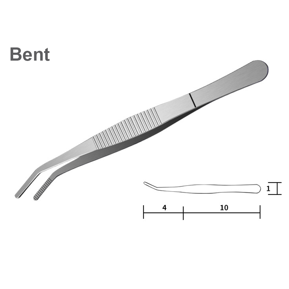 1pc Watch repair tool stainless steel straight curved tweezer watchmaker detail repair tools for mechanical quartz: Multicolor