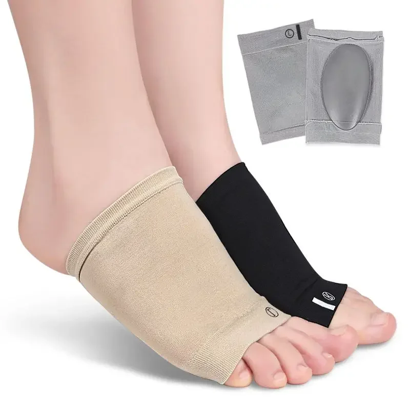 Elastic Gel Silicone Forefoot Shoe Pad Arch Support Foot Pad Cushion Soft for Plantar Fasciitis Flat Foot Pain Relief Heel Spurs