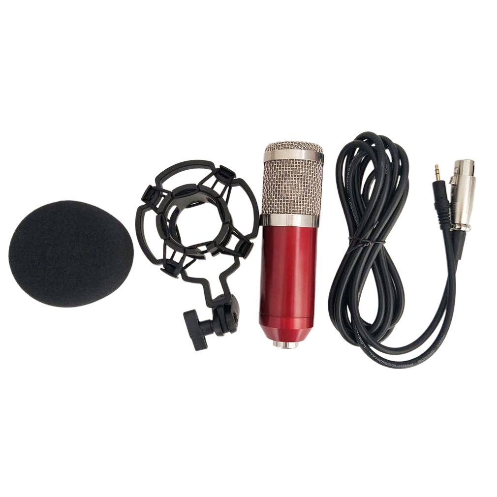 Bm-800 Network K Song Recording Wired Microphone Condenser Microphone Retaining Clip Bracket Voice Service: Red
