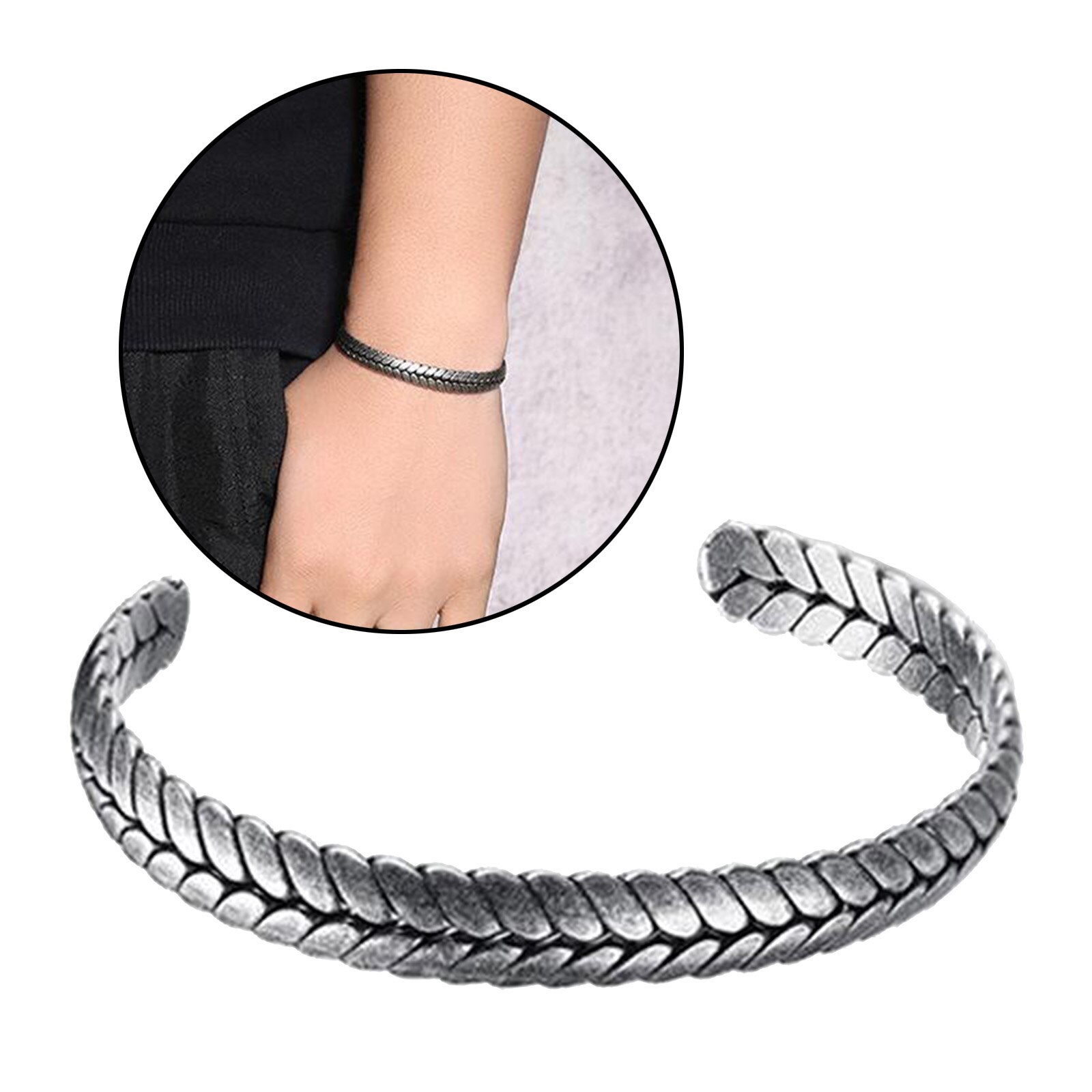 Mooie Armband Polsband Aanwezig Met Tarwe Oor Patroon Voor Vrouwen Meisjes: Silver