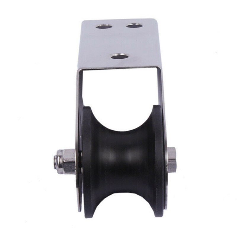 Marine Stainless Steel Boat Bow Anchor Roller Bracket Rollers for Yacht(Black)