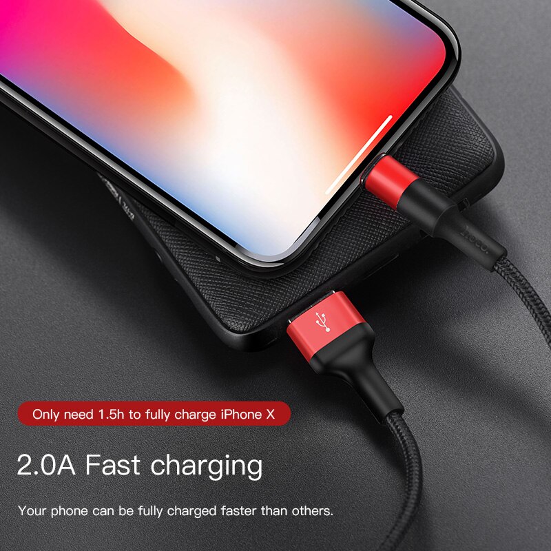 Kabel USB robić ładowarki HOCO robić iphone'a X 8 szybki kabel robić ładowania danych USB robić iphone'a 7 plus SE 6 6s 5 5s IOS 11 8-pinowy przewód adaptera nowość