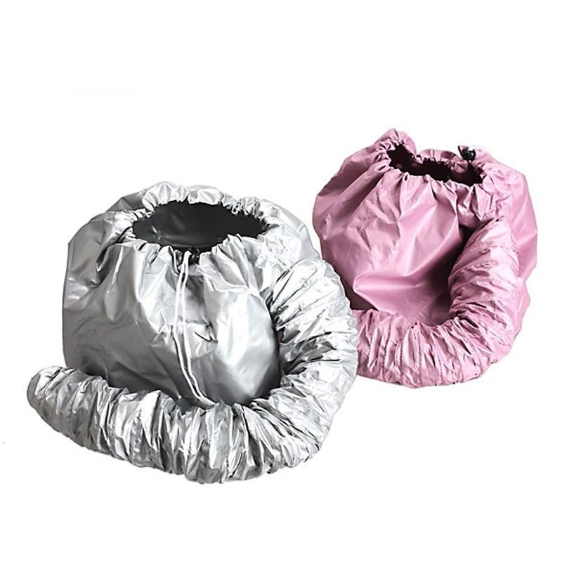 Argento/rosa portatile morbido asciugacapelli cappuccio cofano cappuccio cappello asciugacapelli attacco arricciatura strumenti parrucchiere grigio strumenti di bellezza