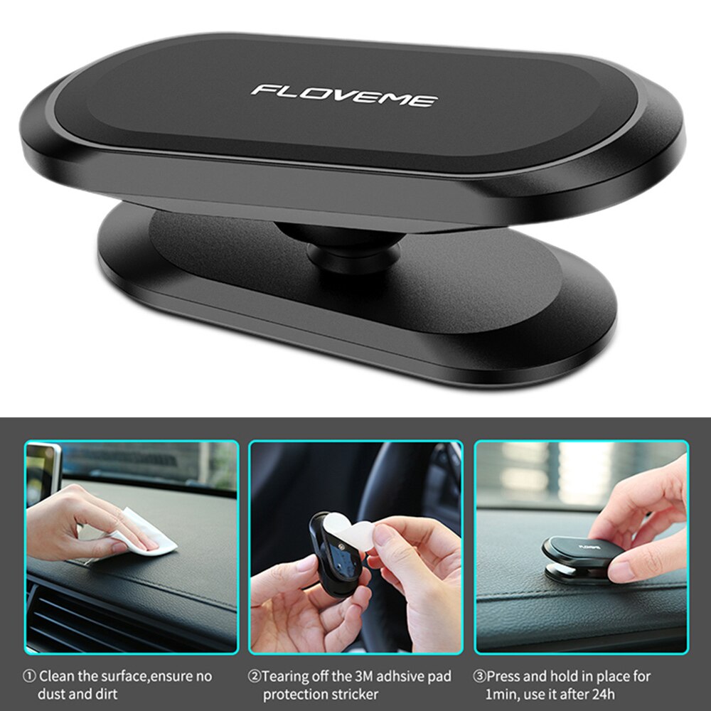 Magnetic phone holder Navigation bracket for car Dashboard Mini Strip Shape Stand 360° rotation Magnet GPS Car Mount for iphone