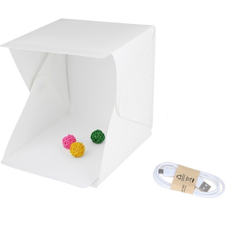 Lysboks belysning telt sett foto bakgrunn boks fotografering studio softbox folding 20cm*24cm som skal brukes til å skyte små: studio