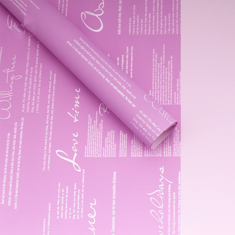 20 stücke Englisch Buchstaben Gemusterten Dekorativen Papier Wasserdicht Verpackung Papier Einfarbig Koreanische Blume Packpapier