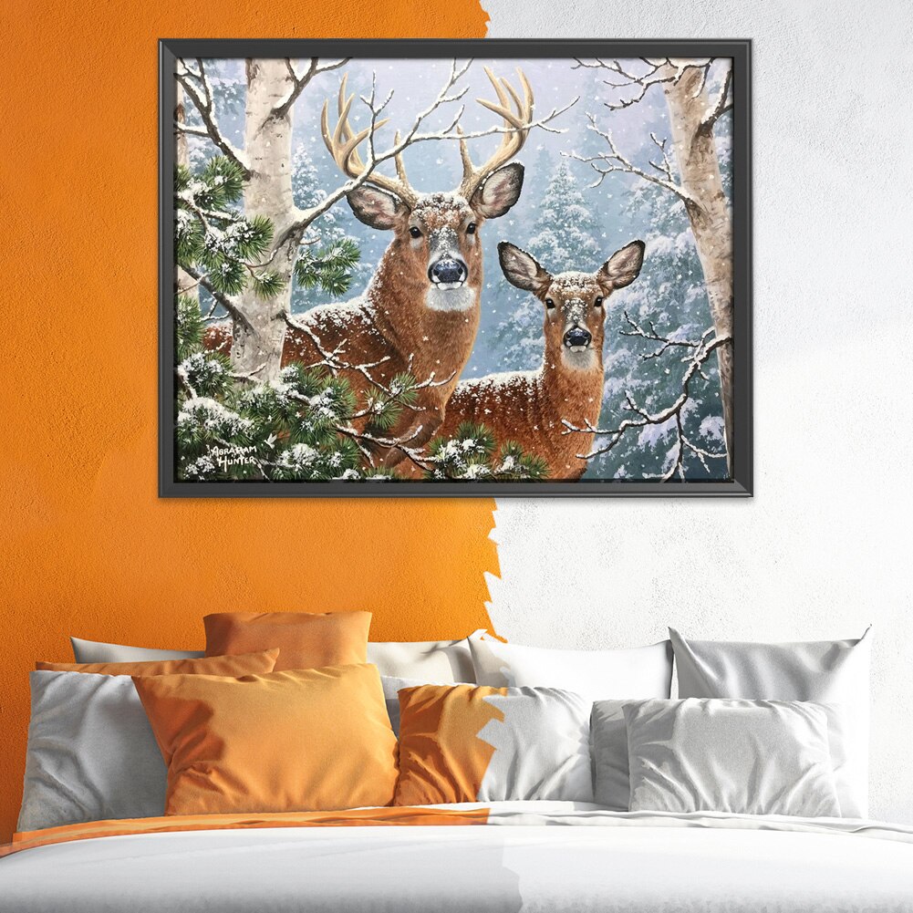 Cross Stitch Kits Animals Patterns Series Stamped Needlework Canvas 11CT Counted Handmade Kits with Manual Instruction