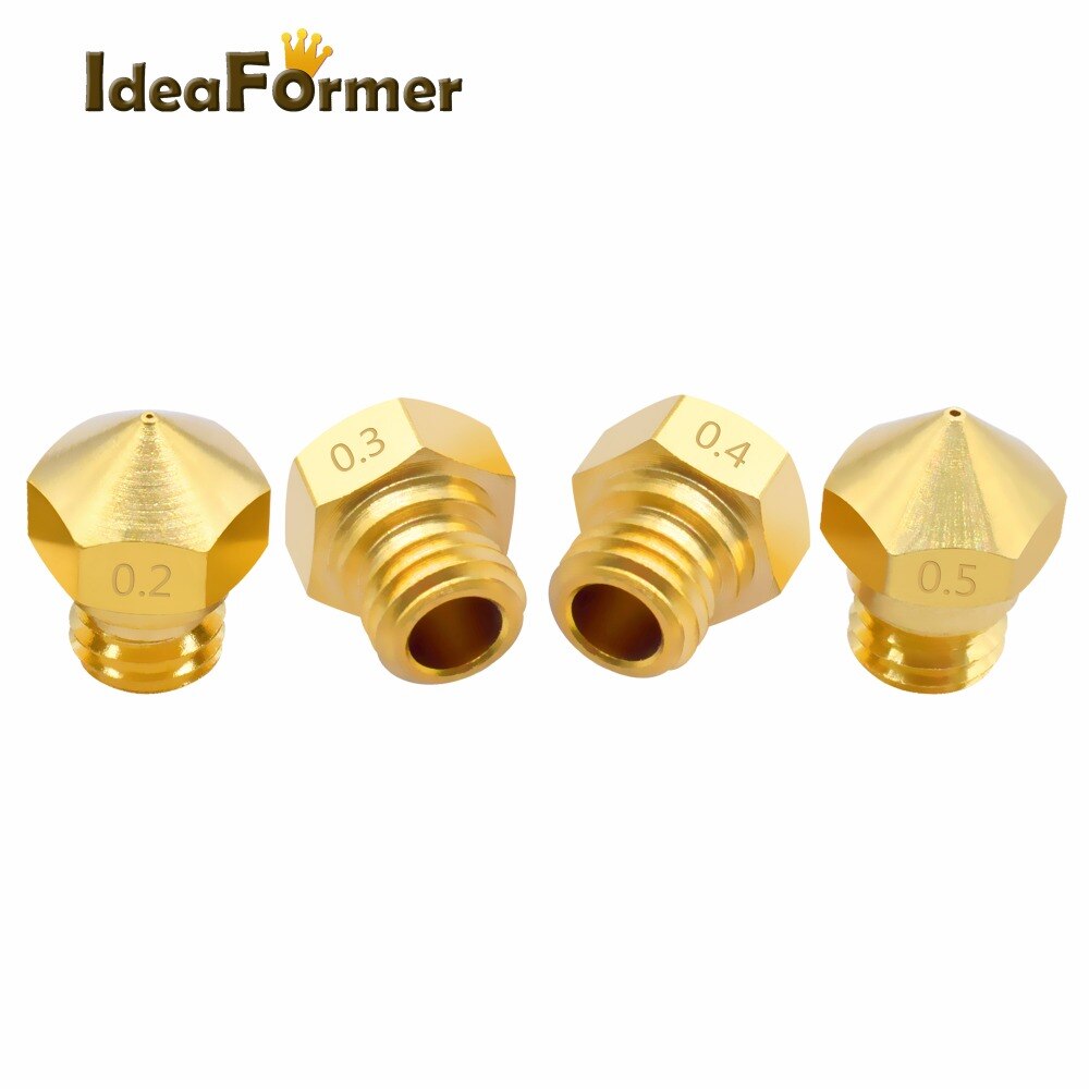 IdeaFormer 2 stücke 3D drucker Reprap MK2 M7 schraube Durcheinander MK10 Düse 0.2/0.3/0.4/0.5/0.6/0.8/1,0mm Für 1,75mm Filament hotend mk10