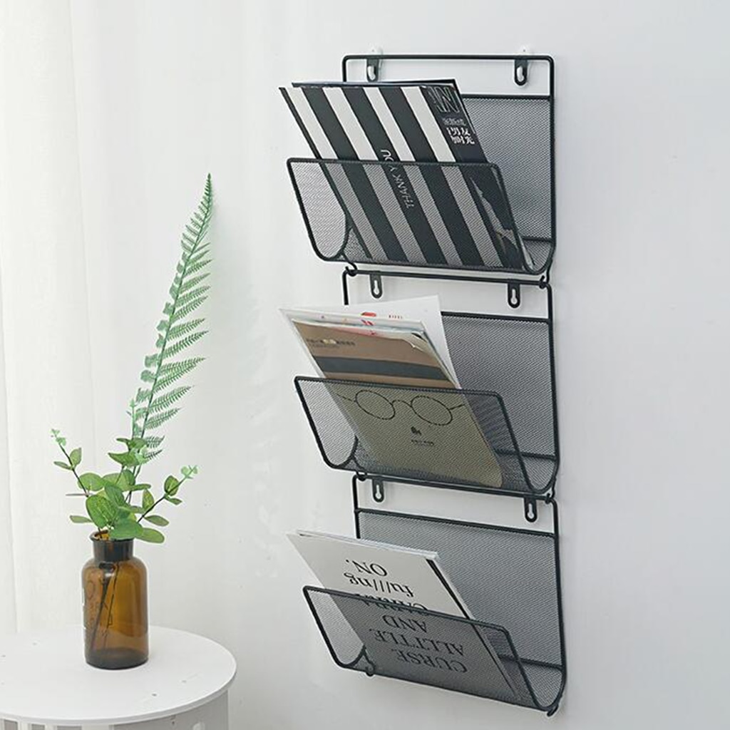 Blesiya Magazine Holder Rack Home Wall Mounted Newspaper Organizer Booshelf