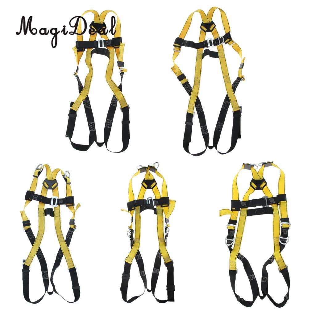 High Strength Poly Full Body Rock Climbing Harness Adults Safe Belts Guide Mountaineering Rappelling Equipment