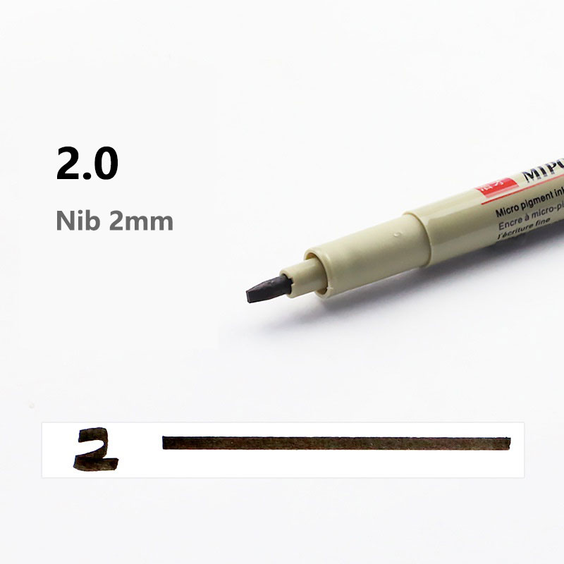 Pigment Liner Micron Pen Waterproof Art Markers brush pen Hand-Drawn Manga Sketch Needle Fineline Pen Supplies Stationery: Dark Khaki