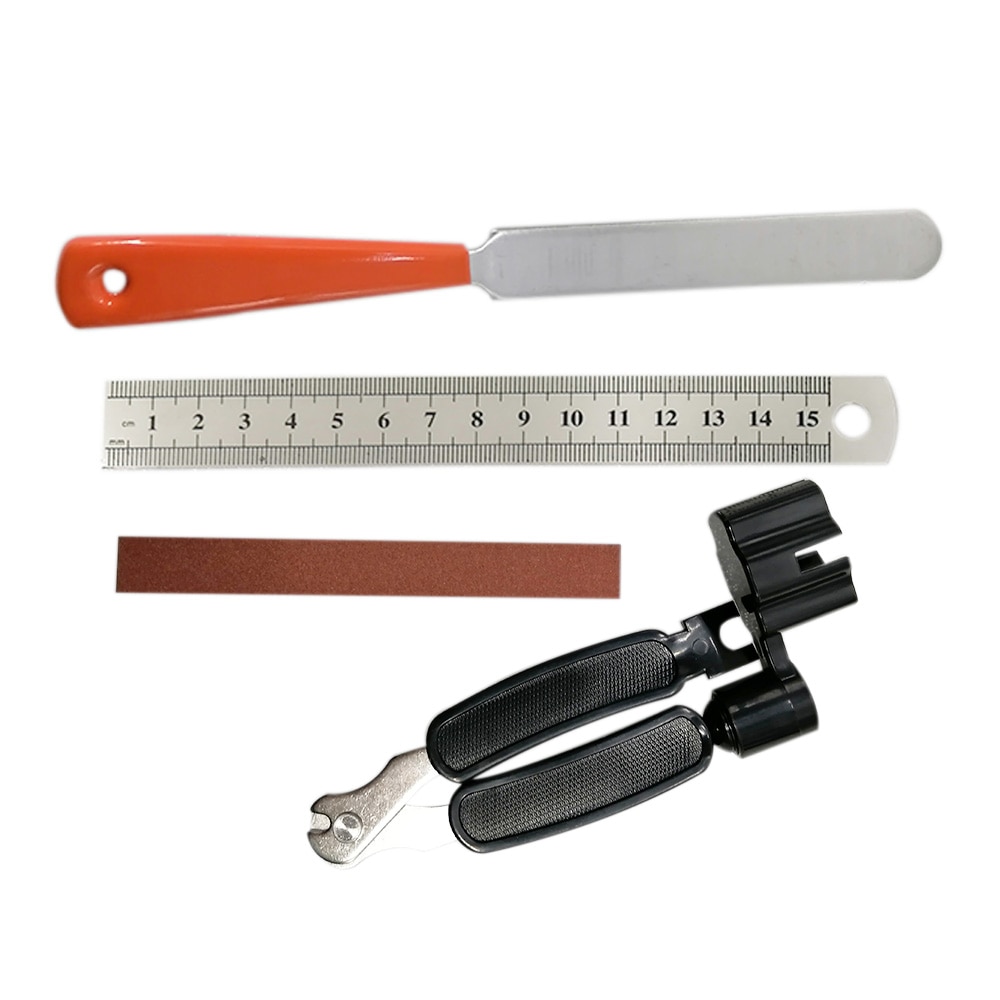 22PCS Repairing Maintenance Tools Guitar Tool Kit String Organizer String Action Ruler Gauge Measuring Tool Hex Wrench Set