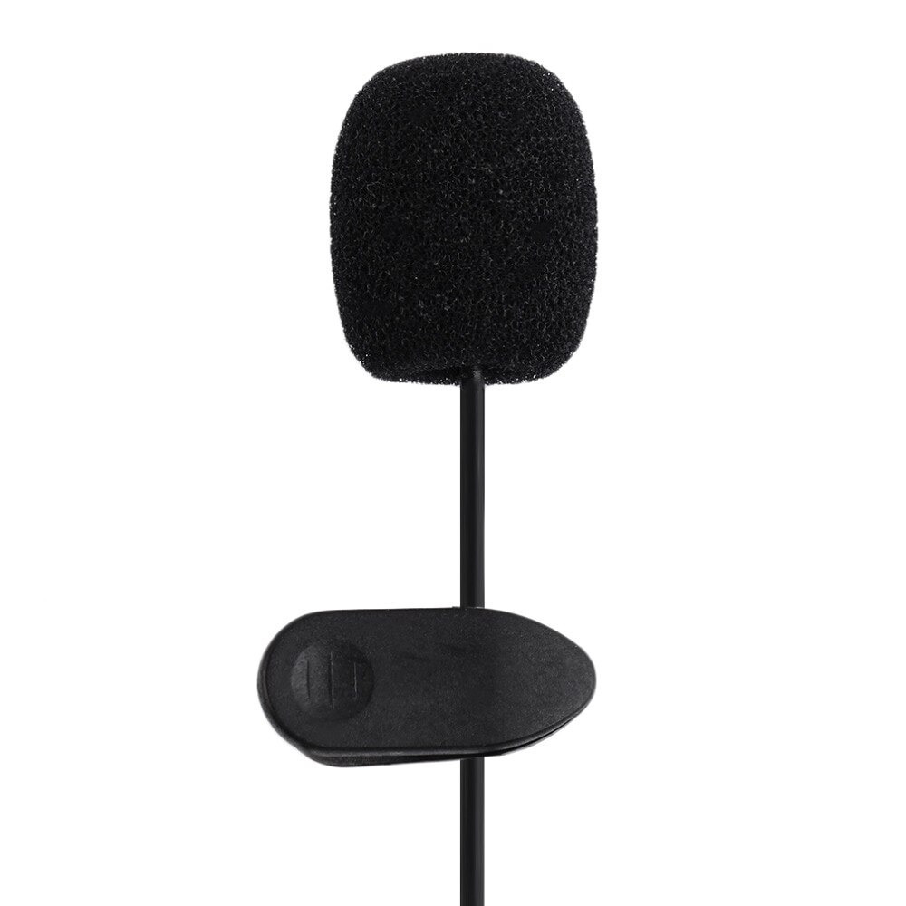 Mini micrófono de 3,5mm micrófono solapa Clip micrófono para la enseñanza del habla Conferencia PC Auto coche DVD estudio de Radio Mic