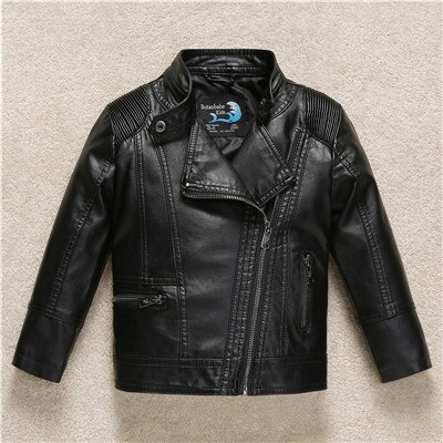 Budermmy Neonato Cappotti 2017 la moda casuale solido Giacca di Pelle Nera per I Ragazzi bambino Abbigliamento bambino-11Y Bambini Della Tuta Sportiva: 7T