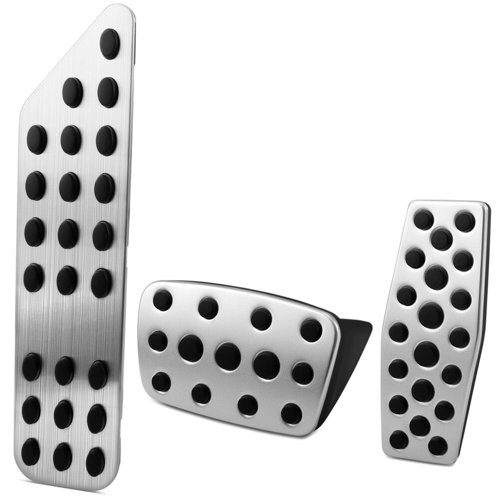 Aluminium pedaalbeschermers voor chevrolet cruze trax malibu voor opel mokka astra j insignia: 3 stuks zonder clip