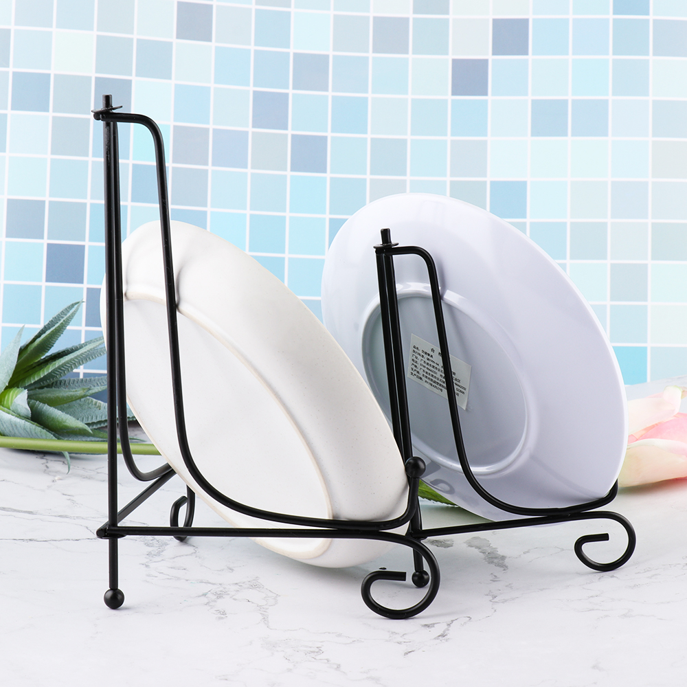 1PC Photo Pedestal Photo Pedestal Display Stand DIY Black Iron Plate Easel Storage Holder Book Art Craft Bracket Home Decoration