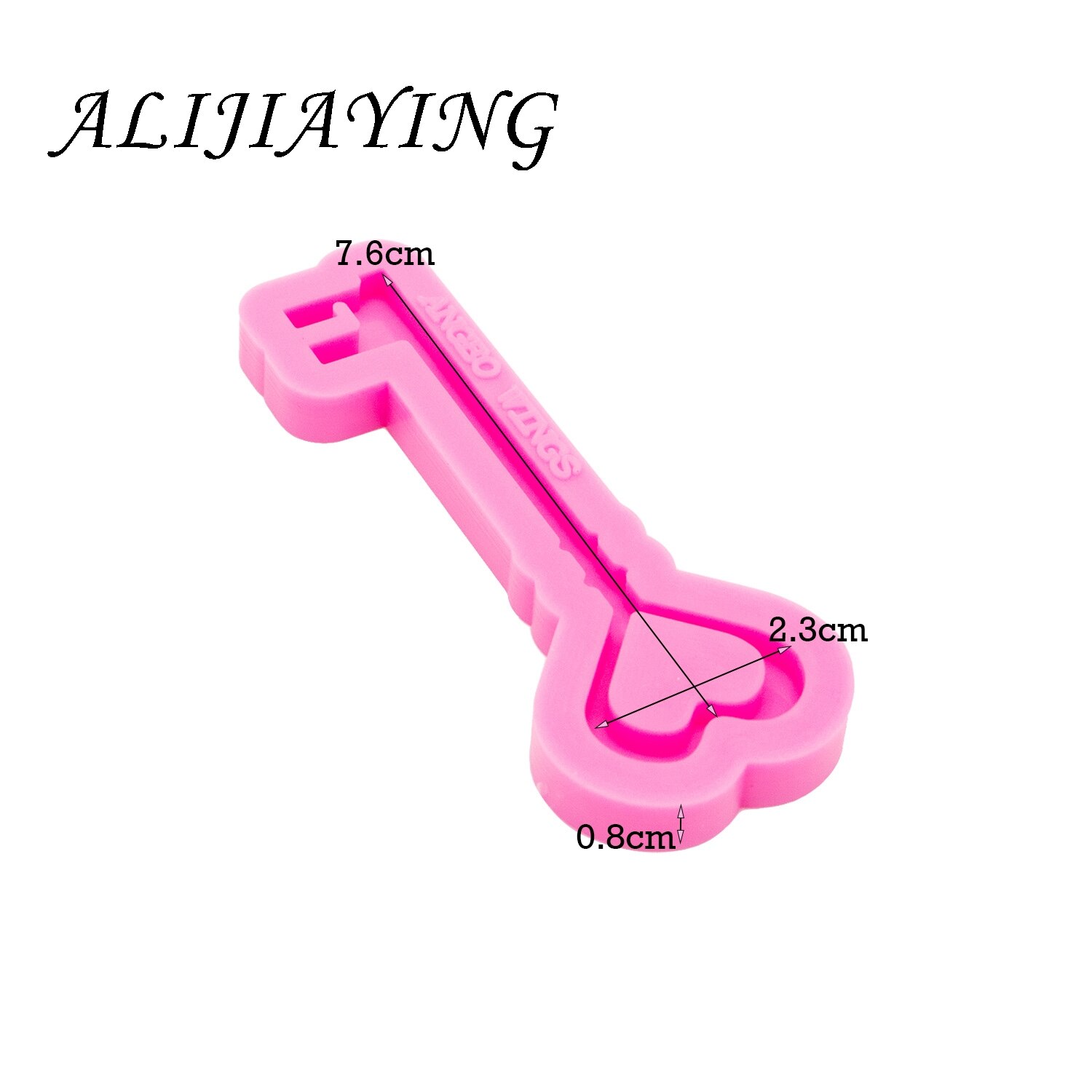 Brillante en forma de llave, silicona para resina epoxi artesanal, llavero artesanal, molde, colgante de joyería DY0344