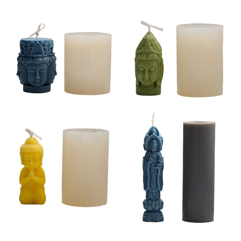 3D Cylinder Rose Candle Mold Soap Molds Silicone Mould Handmade Soap Craft DIY e