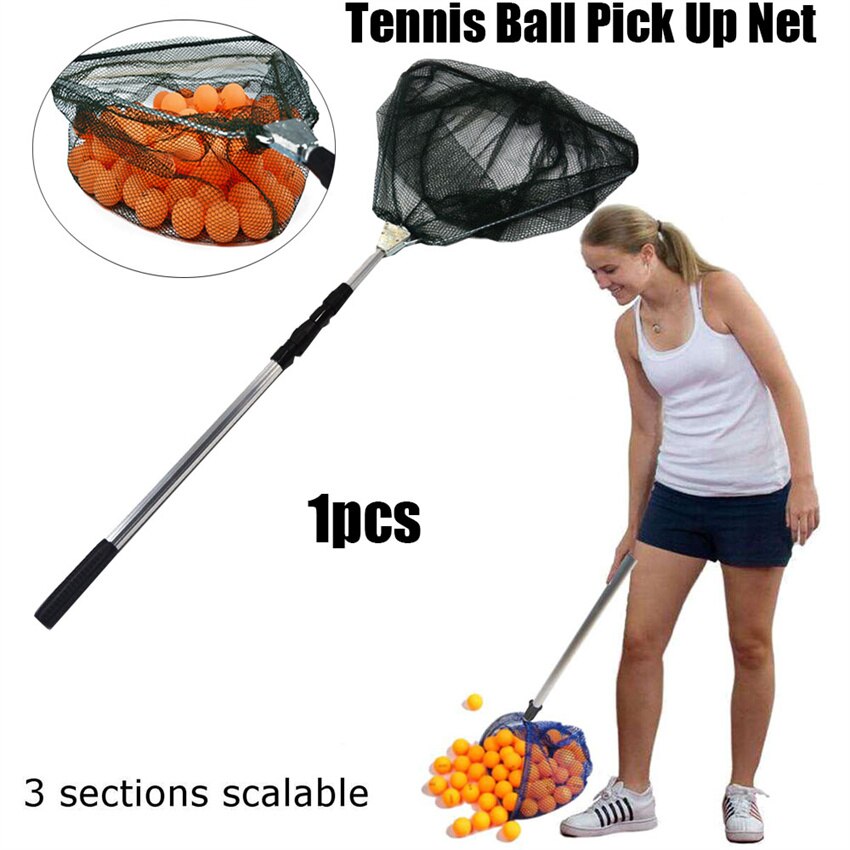 Foldable Extendable Aluminium Pole Table Tennis Ball Picker Tennis Picking Net Collection