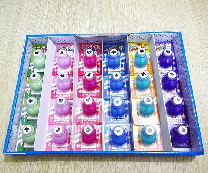 24pcs Mini Punches Cutter Card DIY Flower Paper Punch Hole Puncher Shape Hand Embossing Machine Crafts And Scrapbooking Tools