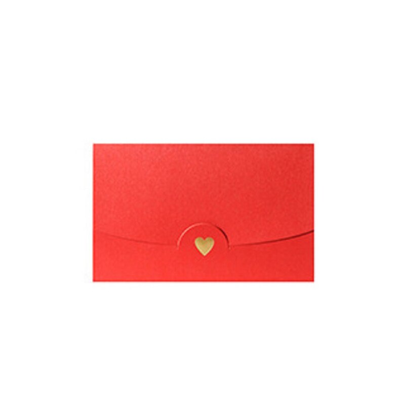 50PCS Heart envelopes Love Button Envelope Kraft Paper Card Handmade String Romantic Colorful Letter 10*7CM: Pearly Burgundy