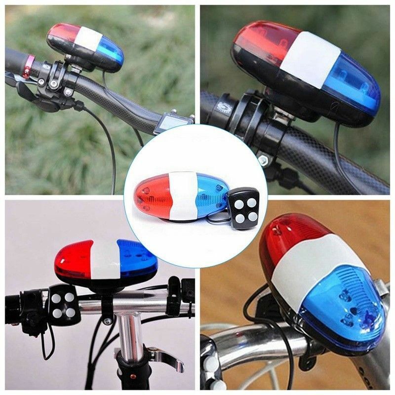 Accesorios para bicicleta , 6 luces LED con 4 tonos de sonido, timbre para bicicleta, sirena electrónica con bocina para chico, escúter para bicicleta infantil