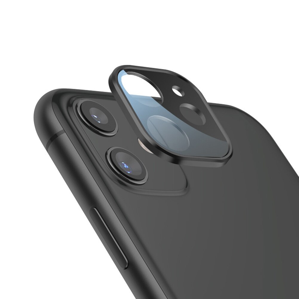 Støvtæt telefon bagkamera linse beskyttelsesfilm cover til iphone 11 pro max anti-reflekterende ultra-tynd anti-ridse cover: Sort til 11 pro max