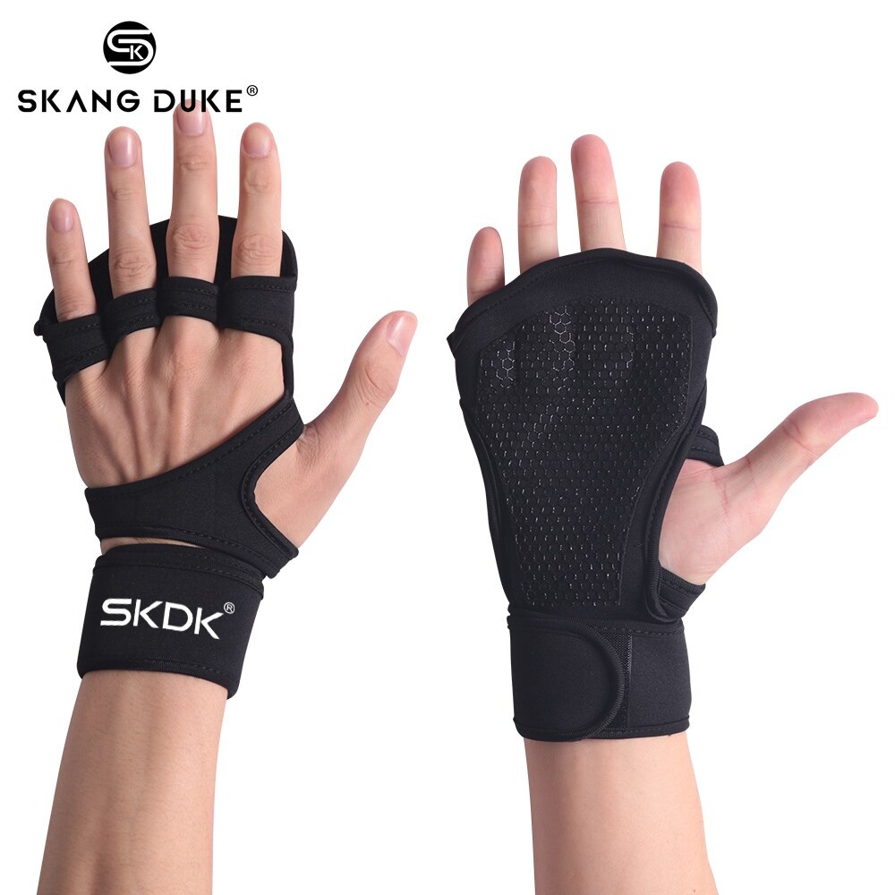 Kuntosalikäsineet painonnostoharjoittelukäsineet fitness miehille fitness käsineet nahka crossfit käsineet miesten guantes kuntosali rannekääreellä