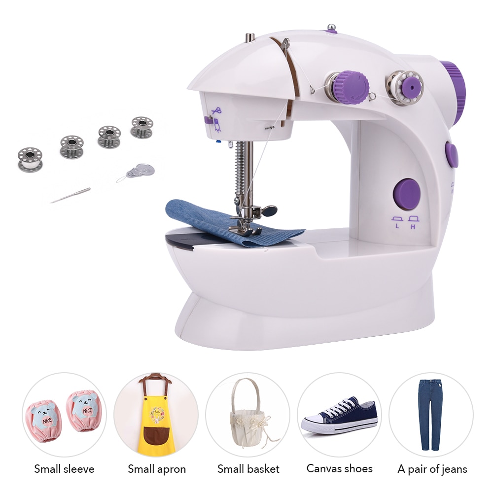 Mini Portable Household Electric Sewing Machine Handheld Machine To Sew Adjustable Speed Home Sewing Machine