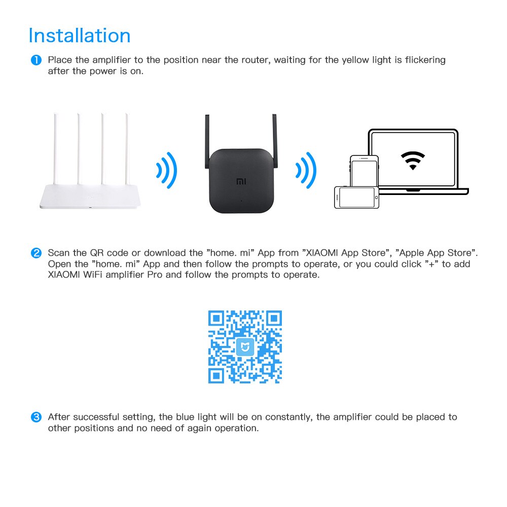 Xiaomi Wifi Versterker Pro 300Mbps Amplificador Wifi Repeater Wifi Signaal Cover Extender Repeater 2.4 Xiao Mi Wifi Versterker