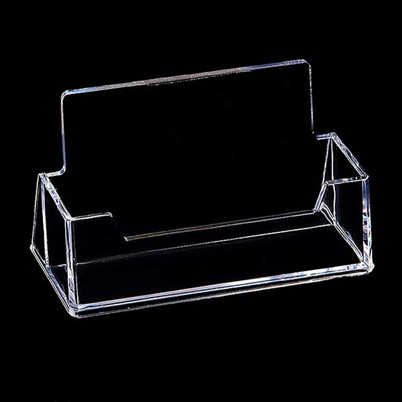 1 Pcs Clear Desk Plank Opbergbox Display Stand Acryl Plastic Transparante Desktop Visitekaarthouder