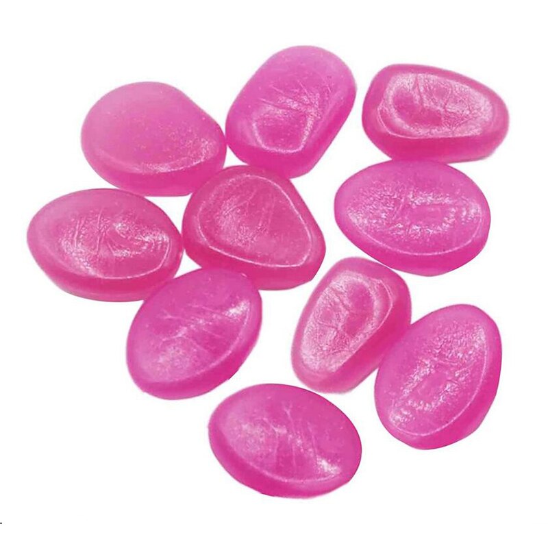 100Pcs Decorative Stones Glow in The Dark Rocks, Decorations for Walkways, Gardens, Driveways or Houseplants Glow Rocks: Purple