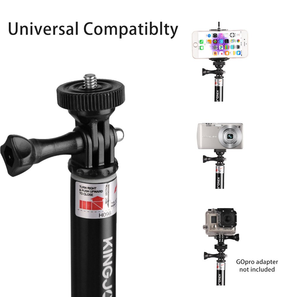 KINGJOY Official Selfie Stick Action Camera Tripod For Phone Monopod Smartphone Universal For Iphone Samsung Gopro Four Colors