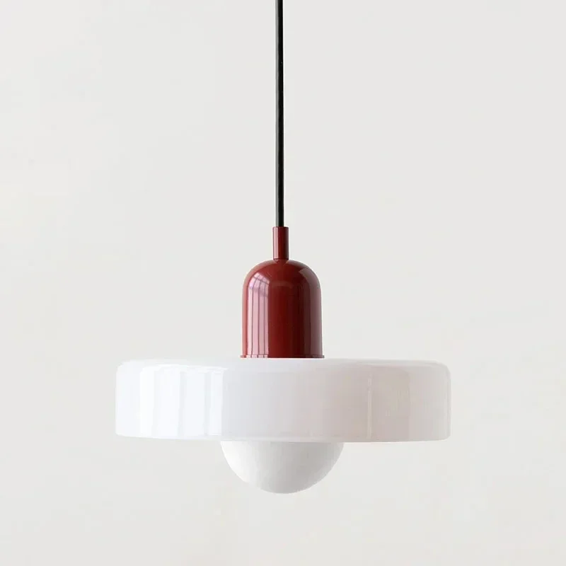 nordisch Glas Anhänger Licht Macaron Farbe LED Anhänger Lampen Für Wohnzimmer Schlafzimmer Studie Esszimmer Bar drinnen Dekorative Leuchten: Warmes Weiß / Rosa