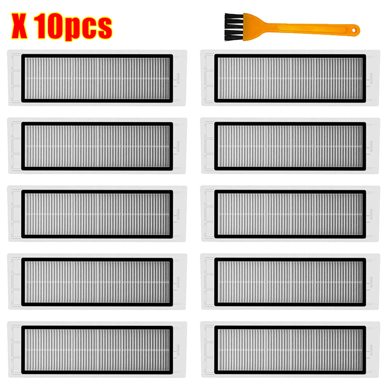 Cepillo lateral para Xiaomi MI Roborock S5 Max S6 Pure MaxV S55, accesorios para Robot aspirador, paño de mopa, filtro HEPA, cepillo principal: Castaño
