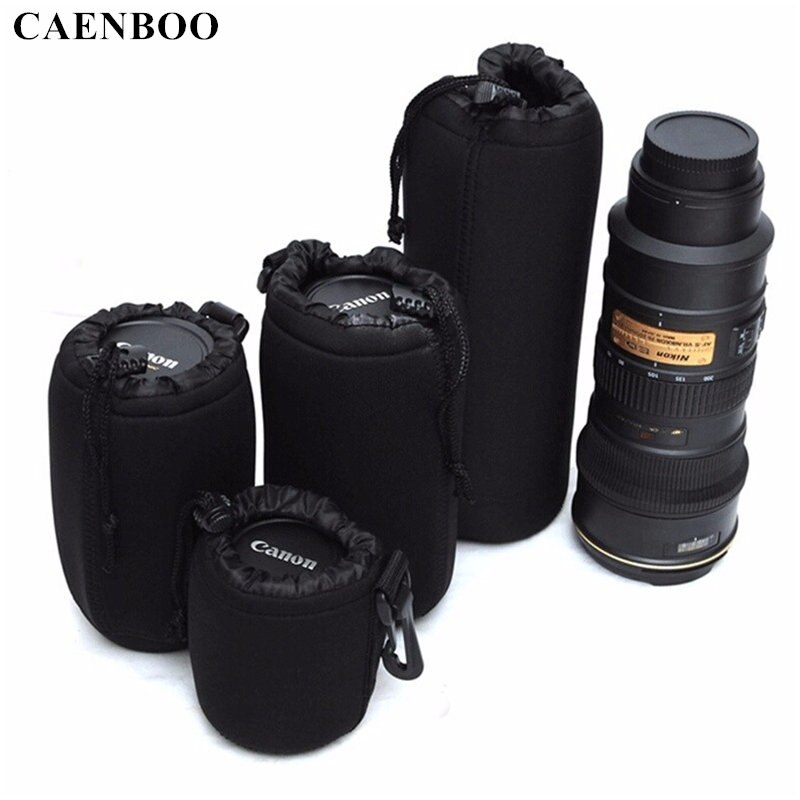 Caenboo EF-S 18-55 Lens Tas 24-70Mm Soft Protector Dslr Camera Lens Pouch Tassen Case 70-200 100-300Mm Voor Canon Nikon Sony Lens