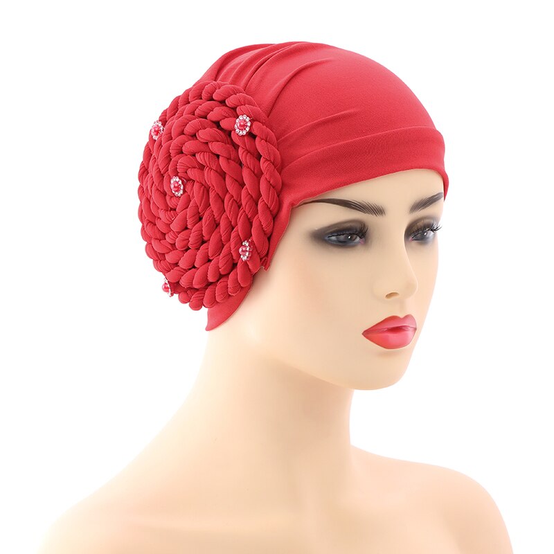 Trendiga flätor turban huva arab wrap huvudduk klar att bära hijab hatt muslimsk huvudbonad kvinna inre hijab turbante mujer: 7