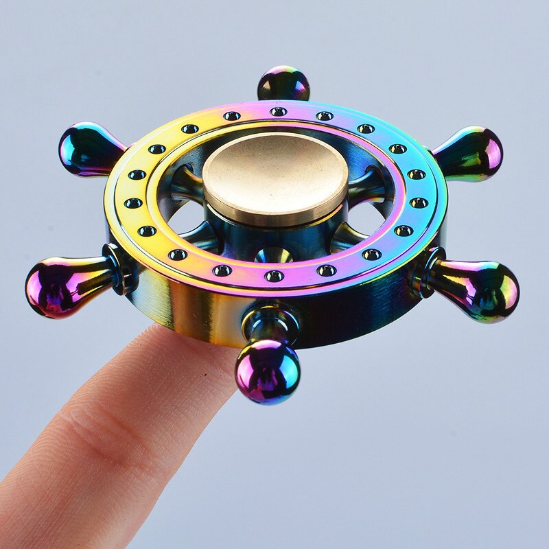 Multicolor Fidget Spinner Metal Alloy Smooth Hand Spinner Adult Office Anxiety Relief Stress Flower Gyro Tri Spinner Toy For Kid: Y