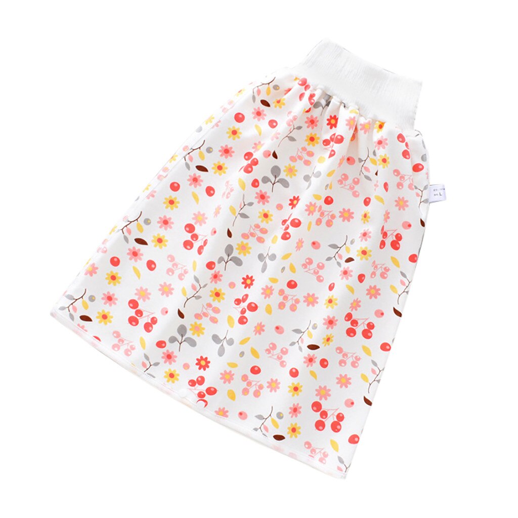 Zuigeling Kinderen Waterdichte Luier Rok Wasbare Herbruikbare Urine Natuurlijke Baby Luier 3 Lagen-Baby Katoenen Doek Rok # P30: Rood / L