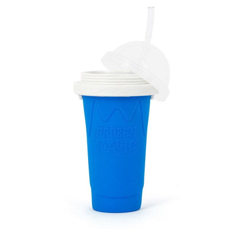 Realme – tasse à Smoothie en Silicone à refroidissement rapide, tasse à glace à Smoothie fait maison, Portable, Camping, bricolage, été: Bleu