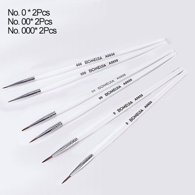 6 Stks/set Fijne Detail Kwast Miniatuur Art Kwast Voor Voor Fijne Detaillering Tekenen Schilderen Acryl, Aquarel, olie: Default Title