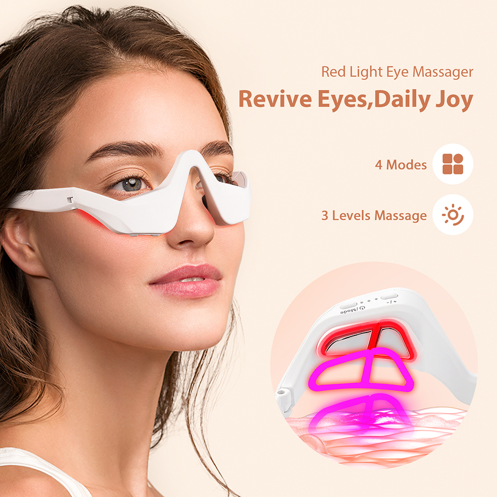 Masajeador de ojos antienvejecimiento, alivio de la fatiga de los ojos, relajación, alivia las ojeras, masaje para el cuidado de los ojos EMS