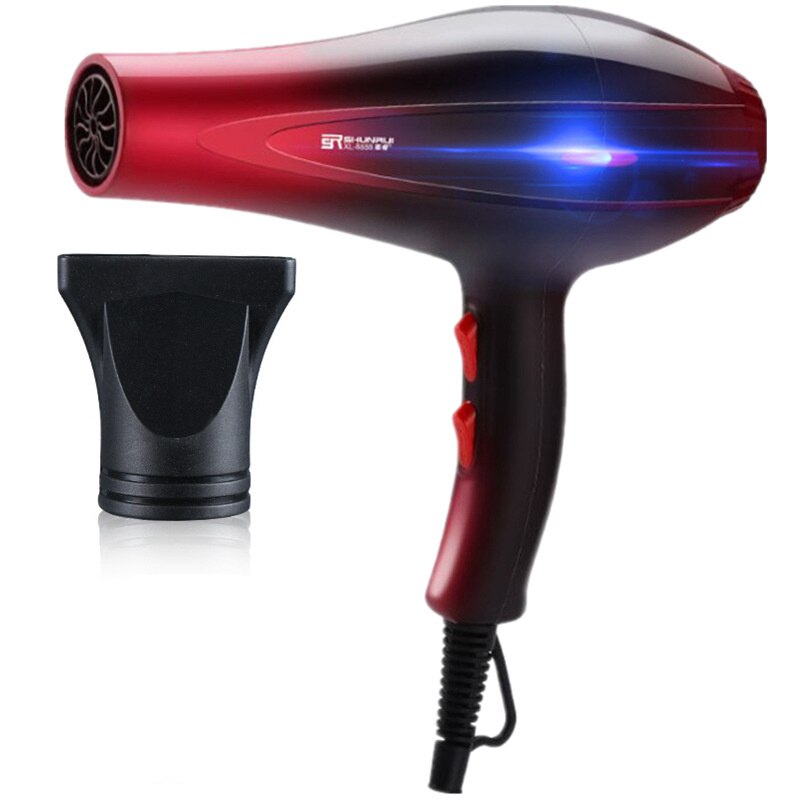 Hair Dryer Portable Powerful Electric Hair Dryer Traveller Compact /cold Air Salon Hair Dryer Blow Dryer 46D: red-2in1