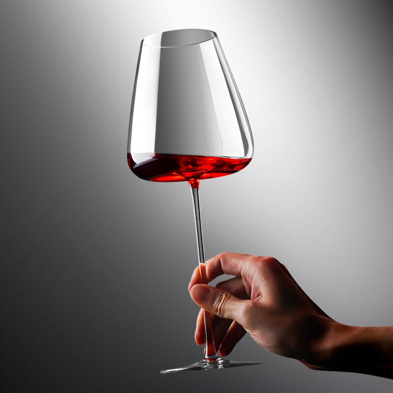 Obra de arte nivel de colección 500-600Ml copa de vino tinto hecha a mano cristal ultrafino Burdeos copa de Arte de degustación de vientre grande