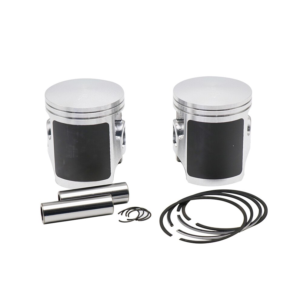 Alconstar- RD350 Piston Kit Set Standard STD 64mm Motorcycle Cylinder Piston For YAMAHA RD350 1973 1974 1975 Cafe Racer Racing